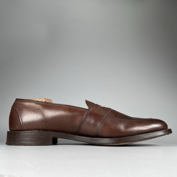 Allen Edmonds Westchester Men’s 10.5 B Brown Leather Slip On Penny Loafers Shoes main image 5